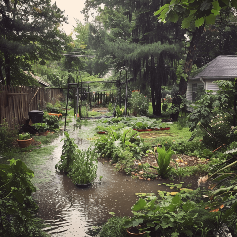 Flooded Vegetable Garden