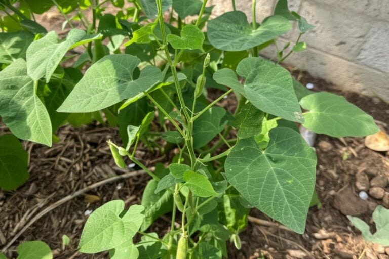 MJ - Leggy Bush Bean Plant Growing Beans
